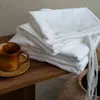 Alojamiento de Estilo Japonés Algodón Tejido Sin Teñir Textura Jacquard Sencillo y Discreto Rústico Juego de Cama de Cuatro Piezas