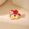 Lindo Pin de Insignia de Caballo de Dibujos Animados del Año con Diseño de Esmalte, Broche de "Riqueza Instantánea", Pin de Medalla de Metal de Caballo Pequeño Divertido de "Seguridad Instantánea"