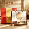 Calendário de Mesa Clássico Chinês de Madeira 2027 Personalizado com Hot Stamping Papel de Arte Calendário Impressão de Logotipo Presente