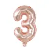Globos de Papel Aluminio con Números Dorados Versión Americana de 16 pulgadas Globos con Números Dorados, Plateados y Oro Rosa Decoraciones de Cumpleaños