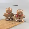 Produto Novo Quente Transfronteiriço Frasco de Pimenta e Sal Criativo Fofo Homem de Gengibre de Natal Frasco de Sabor Atmosfera de Natal Artesanato Cerâmico