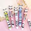 Bolígrafo de Panda de Dibujos Animados de Diez Colores Bolígrafo de Mano Multicolor Creativo para Estudiantes Papelería Pequeño Regalo Lindo Presionar Bolígrafo de 10 Colores