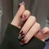 Parches para Manicura de Longitud Media, Uñas Postizas, Parches para Uñas Removibles, Estilo Popular de Celebridad de Internet, Parches para Uñas Desgastables
