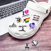 Zapatos de serie de gimnasia zapatos con agujeros de flor accesorios diy hebilla decorativa removible hebilla de zapato de plástico suave PVC hebilla de zapato de epoxi exclusiva transfronteriza