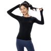 Yi ang Nueva camiseta deportiva de manga larga para mujer, cuello redondo, color liso, transpirable, otoño e invierno, secado rápido, fabricantes de ropa al por mayor