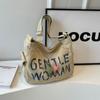 Bolso de Lona de Gran Capacidad para Mujer, Bolso Tote Ligero para Estudiantes para Clase, Bolso Bandolera Cruzado Versátil para Viajeros 2024 Nuevo Estilo