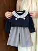 Conjunto de Dos Piezas para Niña Ningli: Sudadera con Chal Floral de Manga Larga y Pantalones Acampanados de Color Sólido, Nuevo Conjunto Casual de Primavera y Otoño para Niños