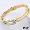 Pulsera de Acero de Titanio de Trébol de Cuatro Hojas para Mujer, Acero Inoxidable, Color Dorado, Números Romanos, Lujo Ligero Europeo y Americano, No se Desvanece, Venta al por Mayor Directa del Fabricante