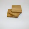 Posavasos Cuadrado Pequeño Simple de Madera de Bambú para Hogar Cocina Escritorio Generoso Delgado Bambú Aislamiento Esterilla de Madera