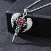 Colar Masculino Dragão Flamejante Dominador Pingente Personalizado Estrela de Seis Pontas Tendência Pingente de Cruz Retrô Acessórios Femininos Estilo Coreano