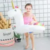 Asiento de natación inflable fotovoltaico, venta al por mayor, nuevo, inflable, colorido, unicornio, caballo, anillo de natación.
