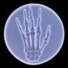 Espejo Tema Halloween Murciélago Calabaza Búho Hombre Araña Mano Rama Muerta Calavera Forma de Mano Molde de Silicona de Goteo de Pegamento