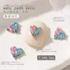 Celebridad de Internet Lava Amor Arte de Uñas Diamante Super Brillante Combinación de Colores Corazón Hielo Transparente Circonita Corazón de Melocotón Diamante para Uñas Adorno Venta al por Mayor