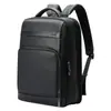 Mochila de Cuero Genuino de Primera Capa Estilo Nuevo para Hombres, Mochila Ligera y Expandible para Laptop para Viajes de Negocios, Bolsa de Gran Capacidad, Marca Bo