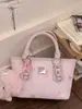 Bolso Cubo Estampado de Mano para Mujer, Nuevo Estilo Coreano Moda Primavera 2026 Bolso de Hombro de Alto Valor, Bolso de Hombro Casual de Moda
