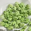 Contas Soltas Cerâmicas Verdes Frescas de Formato Irregular com Furo Passante, Materiais para Pulseira e Colar de Miçangas Artesanais DIY, Acessórios de Joalheria