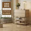 Armário de revistas com porta basculante estilo tronco de árvore Estante estilo japonês Estante de livros Armário com gavetas Armário lateral para sala de estar Armazenamento de entrada Armário de armazenamento nórdico