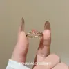 Anillo de Diamante Rosa Brillante, Exquisito y Hermoso, Lujo Ligero, Diseño de Nicho, Sensación de Alta Gama, Creativo y Versátil para el Uso Diario