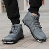 Zapatos de Algodón, Zapatos de Senderismo, Zapatos de Senderismo, Nuevos Transfronterizos de Cinco Dedos Antideslizantes Resistentes al Desgaste para Parejas, de Caña Media Cálidos para Hombres y Mujeres, Protección contra el Frío para Exteriores