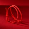 Pulsera de Cuerda Roja con Piedra de Proyección Nano Microtallada Tejida a Mano con los Doce Animales del Zodíaco y sus Deidades Guardianas