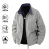 Figura Explosiones 3D Tres-a-prueba Patrón Fino Contraste de Color Cuello Chaqueta Detroit Retro Abrigo Hombres