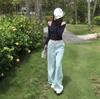 Calça Casual Masculina e Feminina de Verão 2025 Nova, com Cordão, Estilo Ins Blogger, Seda de Cobre e Amônia, Fresca, Banana, Preguiçosa