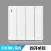 Interruptor de Pared Empotrado Tipo 86 Panel Grande Doméstico Una Apertura Control Simple Doble Tira Dos Tres Enchufes Cinco Cinco Agujeros Enchufe de Alimentación USB