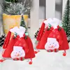 Bolsa de Regalo Navideña Bolsa de Dulces de Nieve Bolsa de Regalo No Tejida Accesorios Papá Noel Reno Oso Bolsa de Dulces