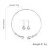 Set de Pendientes y Collar con Borla de Gota de Agua Incrustada de Diamantes con un Diseño Único, Cadena de Cuello de Moda y Exquisita con un Toque de Lujo Ligero y de Alta Gama