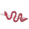 ¡Serpiente Espíritu Diamante Rojo! ¡Horquilla de serpiente roja! Benmingnian Clip de Borde Completo de Diamantes Sentido Avanzado Pasador Roto Accesorios para el Cabello