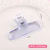 Clip acrílico transparente para estudiantes, clip de gelatina lindo para organizar exámenes, clip de cola larga para documentos y notas
