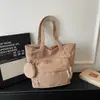 Bolso de Pana de Moda para Mujer 2026 Nuevo Modelo Bolso de Hombro Bolso Tote de Gran Capacidad Bolso de Mano Retro Bolso Casual de Axila