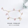 Pulsera de Cristal Natural para Mujer Estilo ins Piedra Lunar Gris Cristal Fresa Pulsera para Regalo de Novia Pequeño Fresco