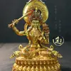Estatua Pequeña de Buda para Coche, Loto Morado Tejido a Mano Nepalí, Buda de la Medicina Sakyamuni, Tara Verde, Samantabhadra Dorado, Dios Amarillo de la Riqueza