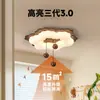 Luminária de Teto Minimalista 2026 Novo Estilo Vintage Meio do Século para Quarto Infantil com Acabamento de Alto Padrão, Iluminação de Designer para Quarto Estilo Madeira Natural