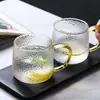 Tetera de agua fría con patrón de martillo para el hogar, a prueba de explosiones, de vidrio de borosilicato alto, tetera de agua fría, taza de agua fría hervida, juego de tetera de gran capacidad