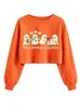 Para actividades normales Amazon eBay estación independiente moda divertida sudadera crop top nuevo para mujer