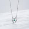 Collar con colgante de cadena de clavícula de diamantes en forma de U con diseño de herradura de plata esterlina S925 para mujer, accesorios de otoño e invierno con un toque de nicho de alta gama.