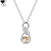 Collar de Plata de Ley 925 con Baño de Oro, Moda de Lujo Ligero, Geométrico con Incrustaciones de Diamantes para Mujer, Diseño de Nicho con un Toque de Alta Gama, Cadena para Clavícula con Piedra de Nacimiento de Doce Meses