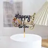 Cartão de bolo acrílico de camada dupla transfronteiriço decoração de mesa de sobremesas de festa estrelas coração estrela de cinco pontas plug-in para bolo