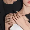 Anéis de Casal Jianjia Bailu, um Par de Anéis de Design Exclusivo com Cola para Homens e Mulheres de Alto Padrão, Presentes de Aniversário para Namoradas
