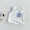 [Sin Devoluciones ni Cambios] Mono Rayado de Moda para Bebé 2026 Nuevo Verano Estampado de Dibujos Animados Monito Moderno
