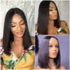 Amazon Cross-border Peruca Fashion Nova Europeia e Americana com Renda Frontal Ponto Médio Reta Peruca com Renda Frontal Cobertura Completa da Cabeça