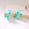 Pendientes de niña dinosaurio tiburón cachorro lindos transfronterizos pendientes de animales de dibujos animados mini joyería fresca al por mayor