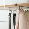 Colgador de Hierro Forjado para el Hogar de 6 Ganchos, Organizador sin Taladro para Gabinete, Perchero Multifuncional sin Rastro, Solución de Almacenamiento para Ropa y Sombreros
