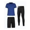 Conjunto de Três Peças de Roupas Esportivas para Uso Externo para Crianças Mais Velhas, Roupas de Secagem Rápida para Meninos para Fitness e Treinamento de Basquete que Podem Ser Usadas ao Ar Livre