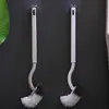 Set de Cepillo para Inodoro con Mango Largo, Cerdas Suaves para Limpiar Sin Rincones Muertos, Cepillo para Inodoro Doméstico Montado en la Pared para Inodoros de Sentadillas