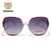Óculos de Sol Femininos Vintage de Armação Grande com Lentes Polarizadas de Alta Definição, Armação de PC, Hastes com Design de Strass e Laca, Óculos de Sol Elegantes para Proteger do Sol