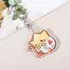 Llavero de Acrílico 2D Dibujos Animados Anime Pokemon Mercancía Muñeco Versión Q Colgante para Mochila Lindo