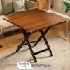 Mesa de Comedor Plegable para Uso Doméstico, Mesa Pequeña para Apartamento, Mesa Plegable Sencilla para Casa de Alquiler, Mesa Pequeña Portátil para Exteriores, Mesa Cuadrada de Comedor